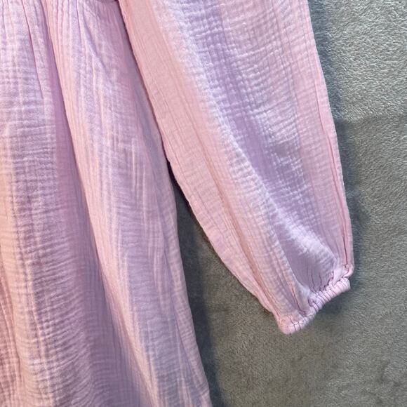 J Crew Babydoll Dress Womens XXS Gauzey Smocking Pastel Boho Chic Cottage - Picture 9 of 14